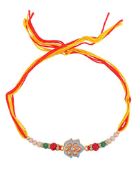 Voylla Enameled Designer Beaded Thread Rakhi