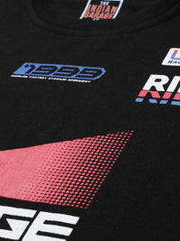 The Indian Garage Co Men Black Printed Sweatshirt