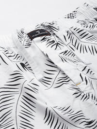 The Indian Garage Co Men White & Black Printed Pure Cotton Boxers 1120-BXR10-14