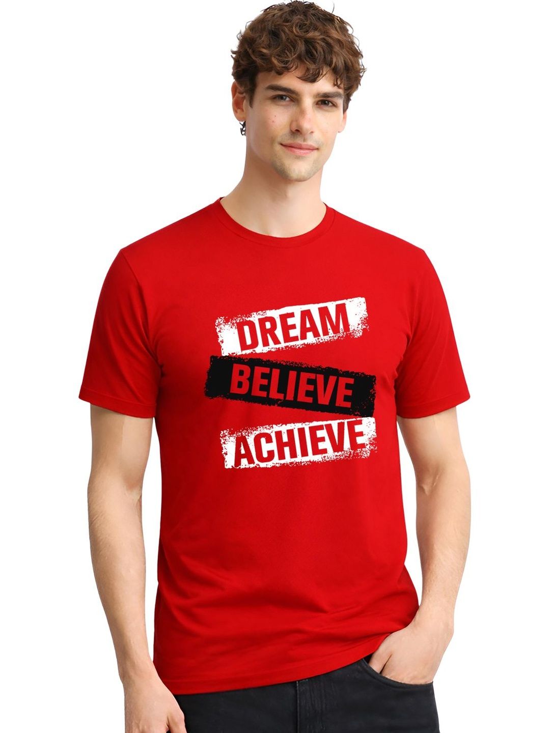 ADRO Men Typography Printed T-shirt