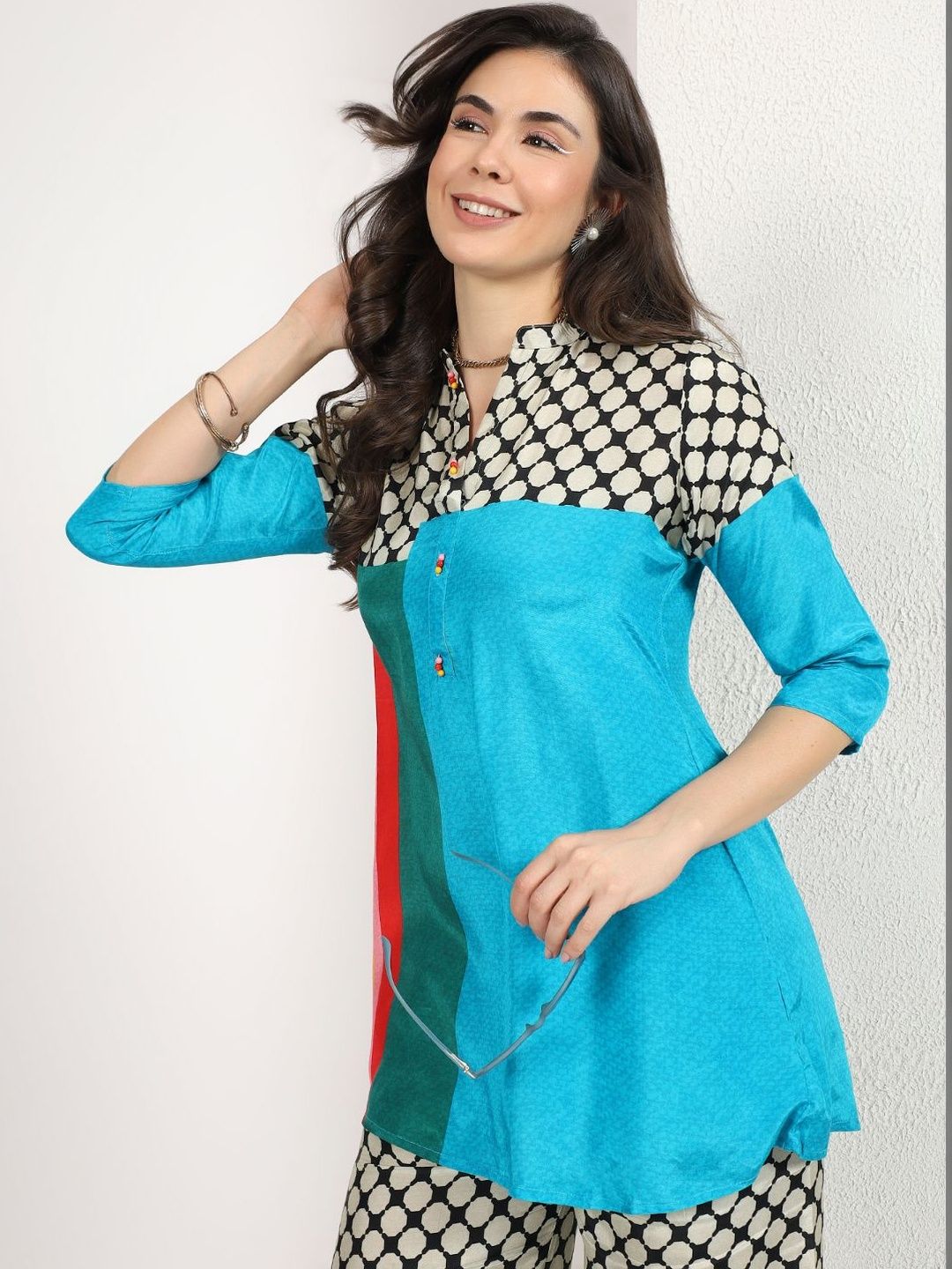 Mamicha Colourblocked Tunic with Palazzos