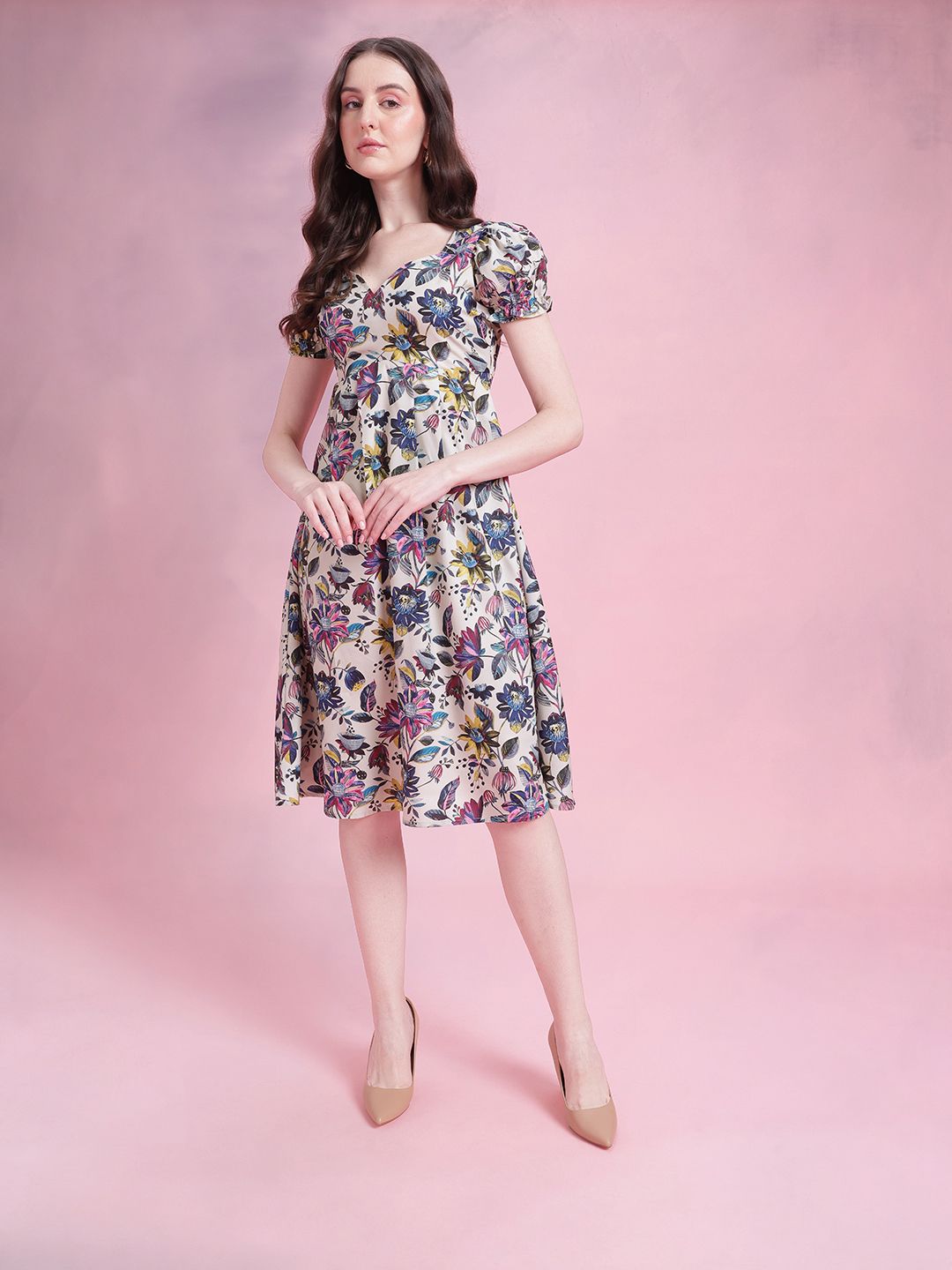 DressBerry Floral Fit& Flare Dress