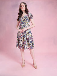 DressBerry Floral Fit& Flare Dress