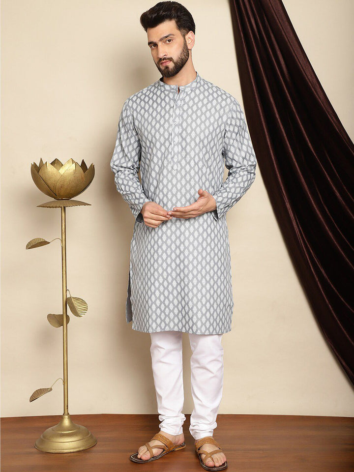Anouk Bandhani Printed Kurta With Churidar