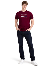 ADRO Men Brand Logo Printed T-shirt