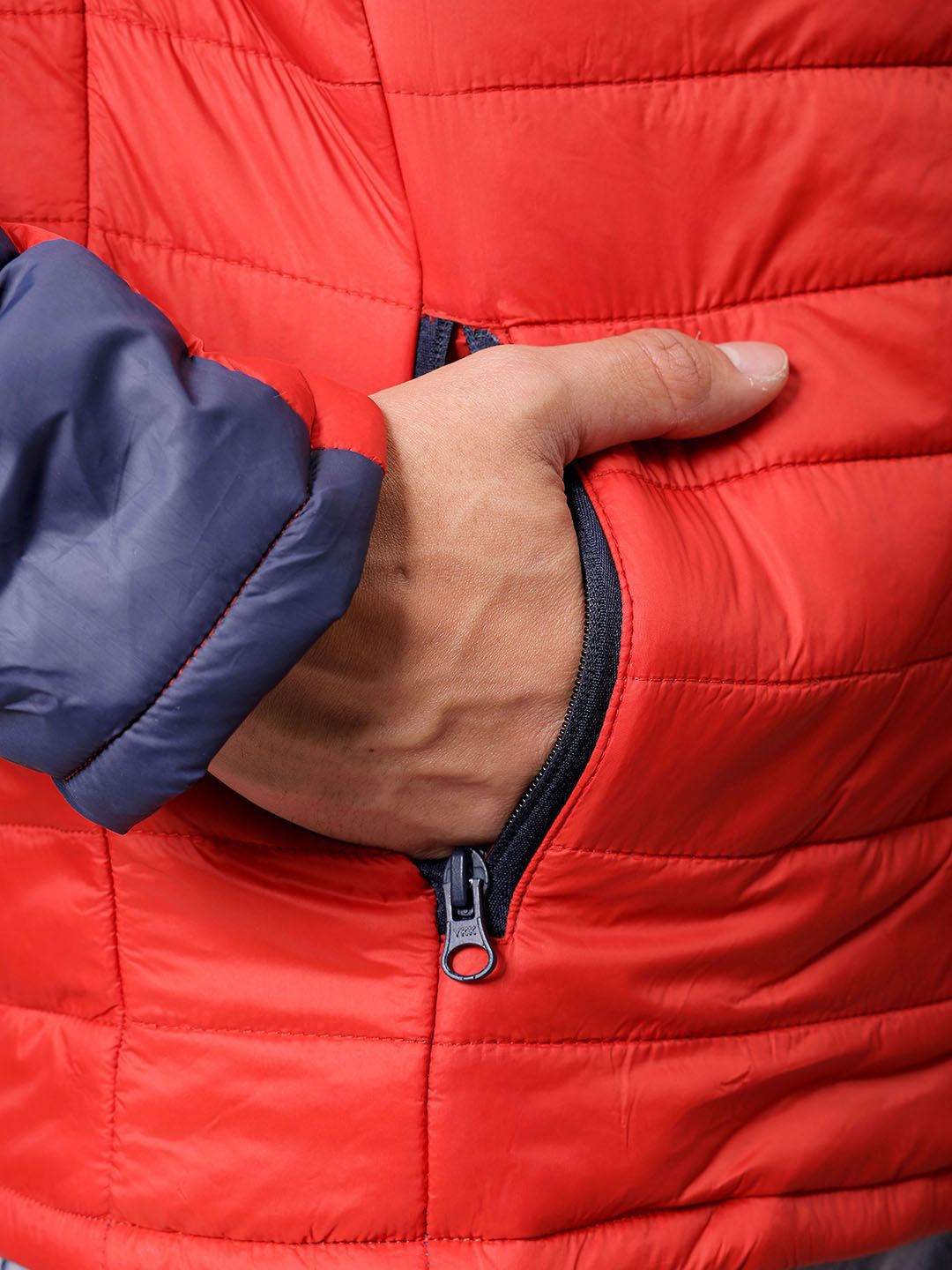 The Indian Garage Co Men Colourblocked Detachable Hood Padded Jacket