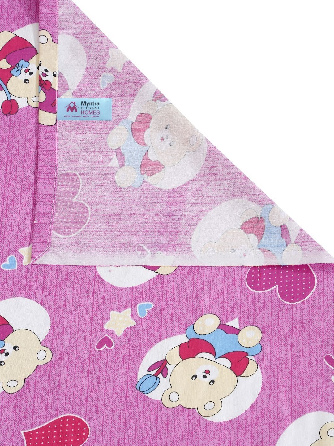 Myntra Elegant Homes Kids Purple Conversational Pure Cotton 400 TC King Fine Bedsheet with 2 Pillow Covers-98 x 89 inches