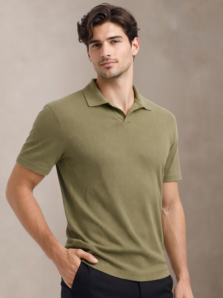 ADRO Men Polo Collar T-shirt