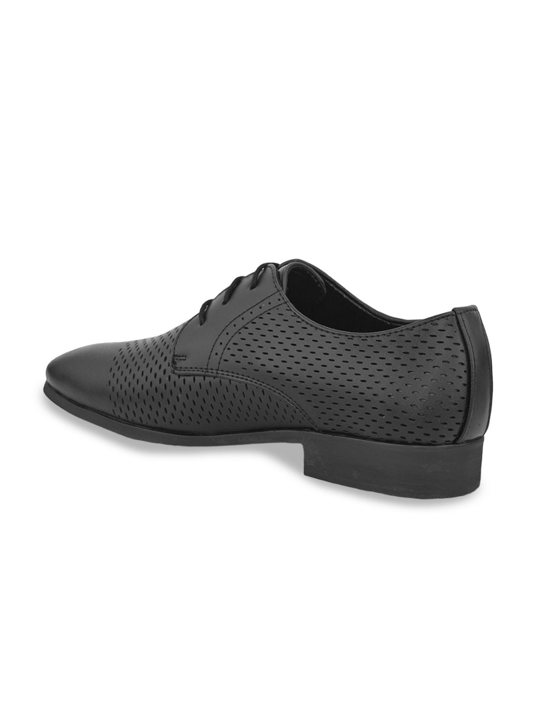 House of Pataudi Men Textured Lace-Ups Formal Derbys