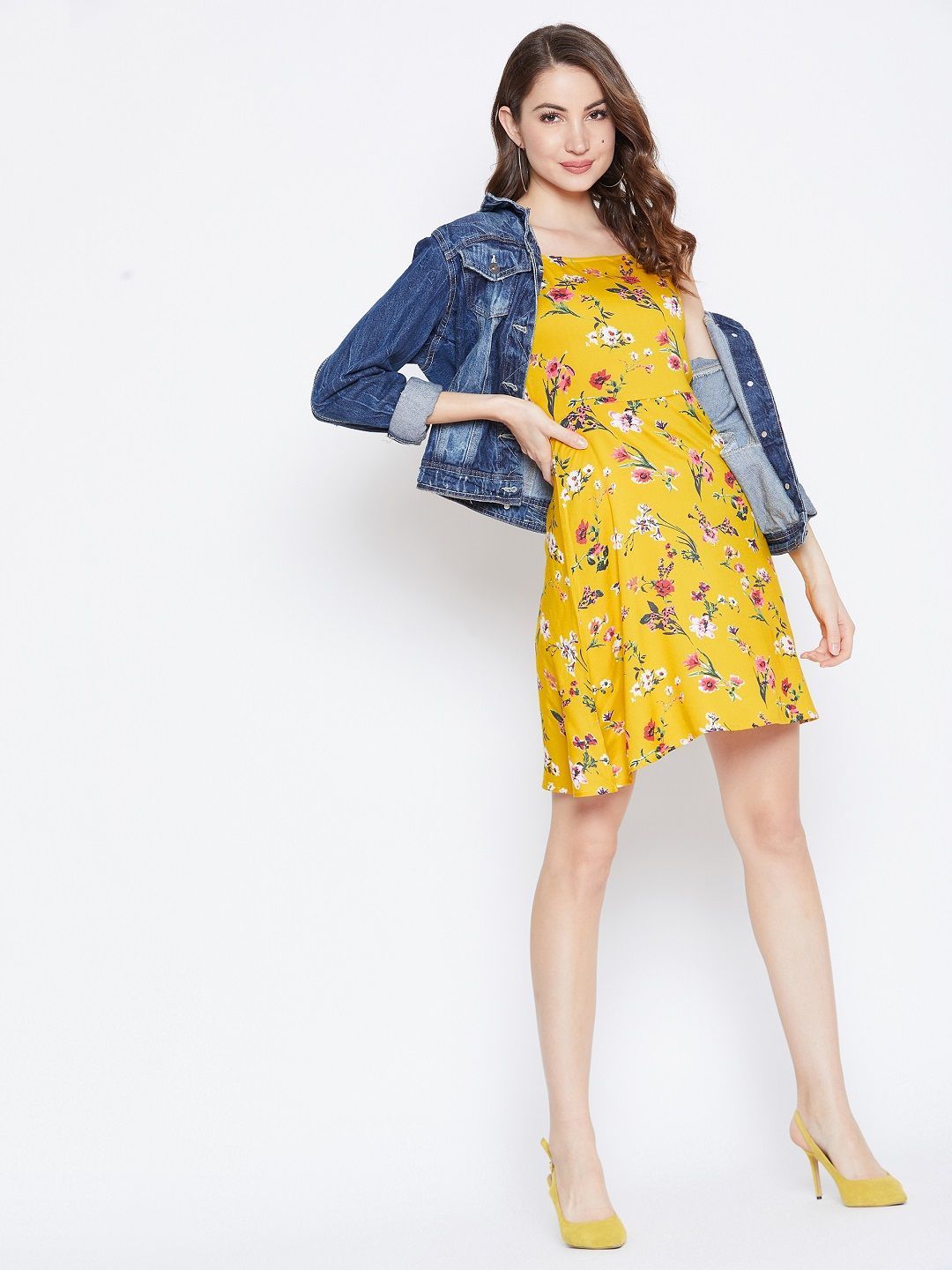 Berrylush Floral Print A-Line Dress