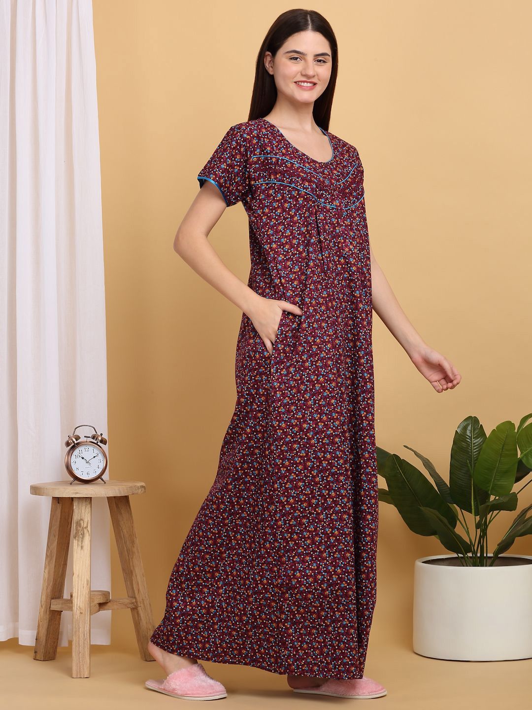 Sweet Dreams Printed Maxi Nightdress