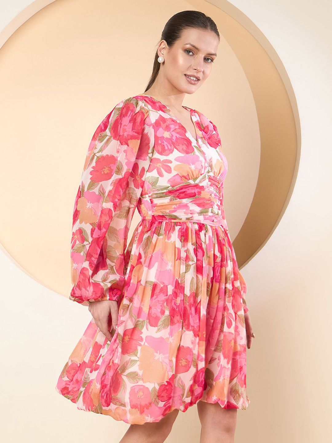 Antheaa Women Floral Printed Fit & Flare Dress