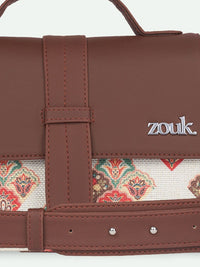 Zouk Kriti Sanon - Seashell Motif White Iconic Evening Structured Satchel