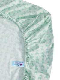 Myntra Elegant Homes Green Geometric 300 TC King Bedsheet with 2 Pillow Covers