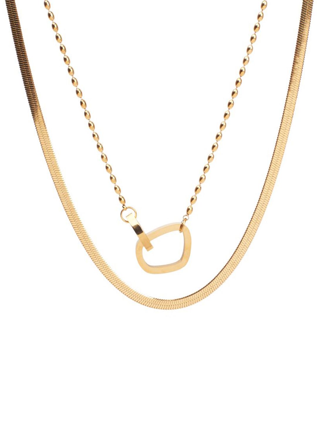 SALTY Stainless Steel Classic Beauty Layered Necklace