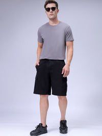 The Indian Garage Co Men Relaxed Fit Cotton Cargo Shorts