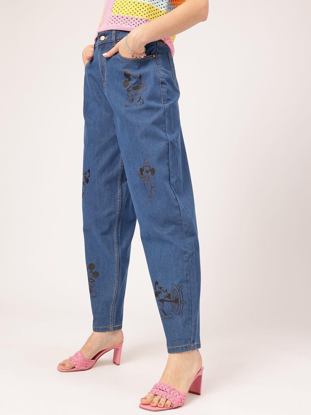 DressBerry Urban Nomad Women Printed Slouchy Fit Jeans