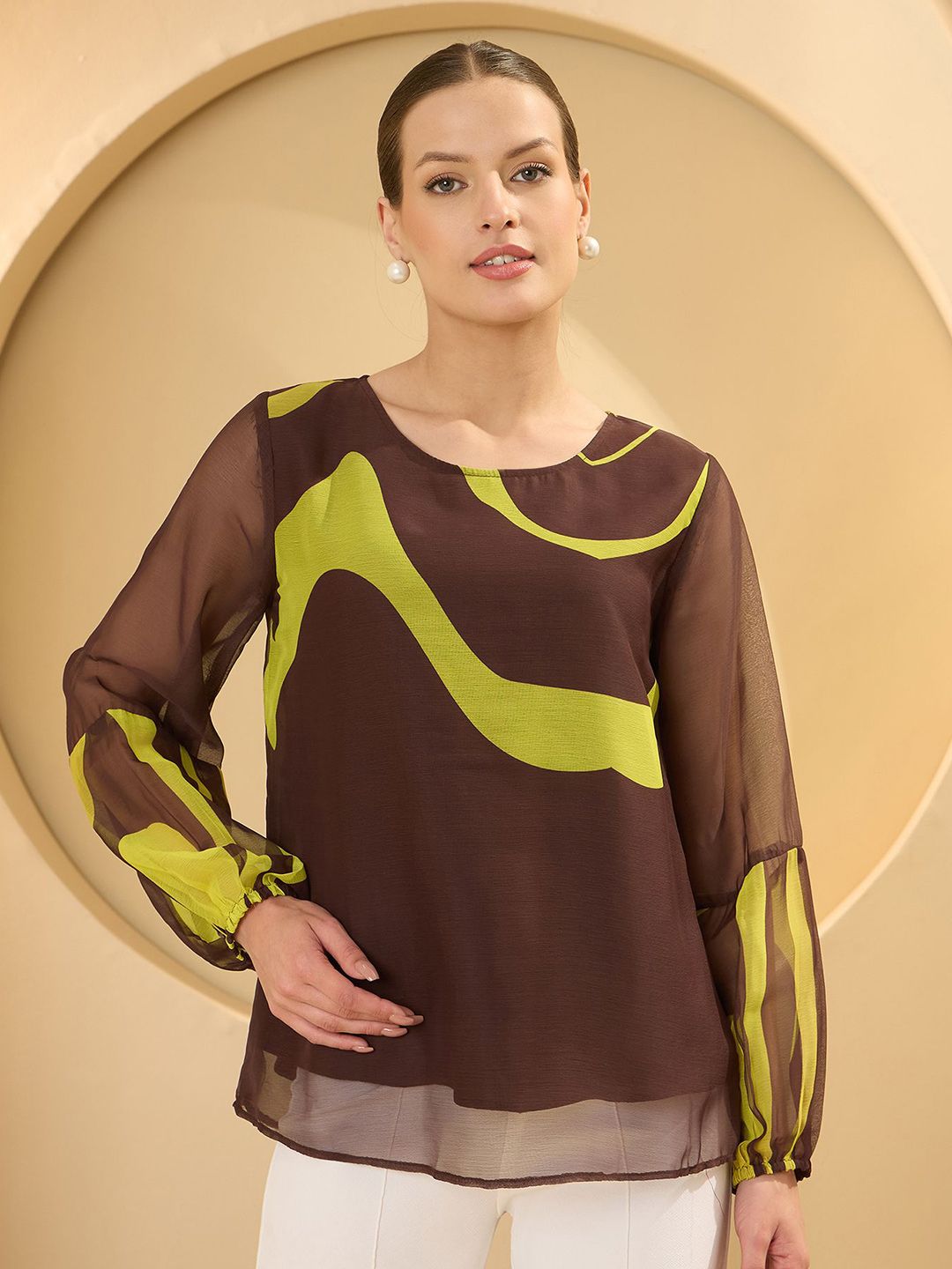Antheaa Women Round Neck Top