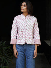 Jaket Quilted Bunga Wanita House of Chikankari