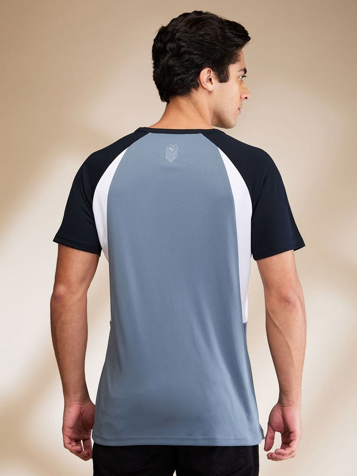 Being Human Men Colourblocked Round Neck Cotton T-shirt
