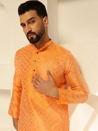 SOJANYA Rekaan Tenunan Kolar Mandarin Kurta Lurus