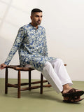 Anouk Men Floral Printed Kurta Biasa dengan Seluar