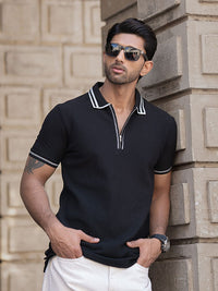Powerlook Men Solid Polo Collar Regular Fit T-shirt