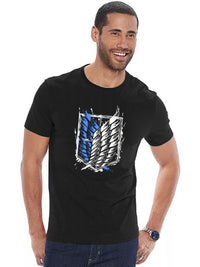 Pek ADRO Lelaki dengan 3 T-shirt Kapas Leher Bulat Bercetak Grafik