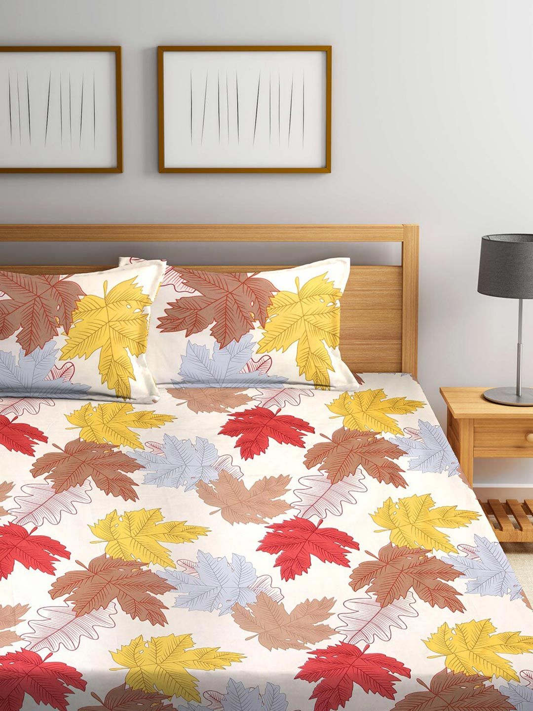 KLOTTHE Set 2 Cadar Bunga 300 TC King dengan 4 Sarung Bantal