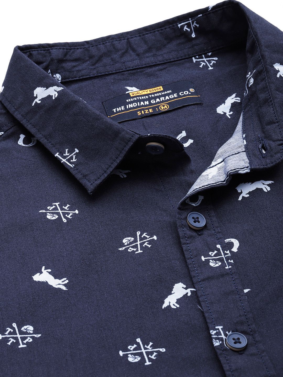 The Indian Garage Co Men Slim Fit Opaque Printed Casual Shirt