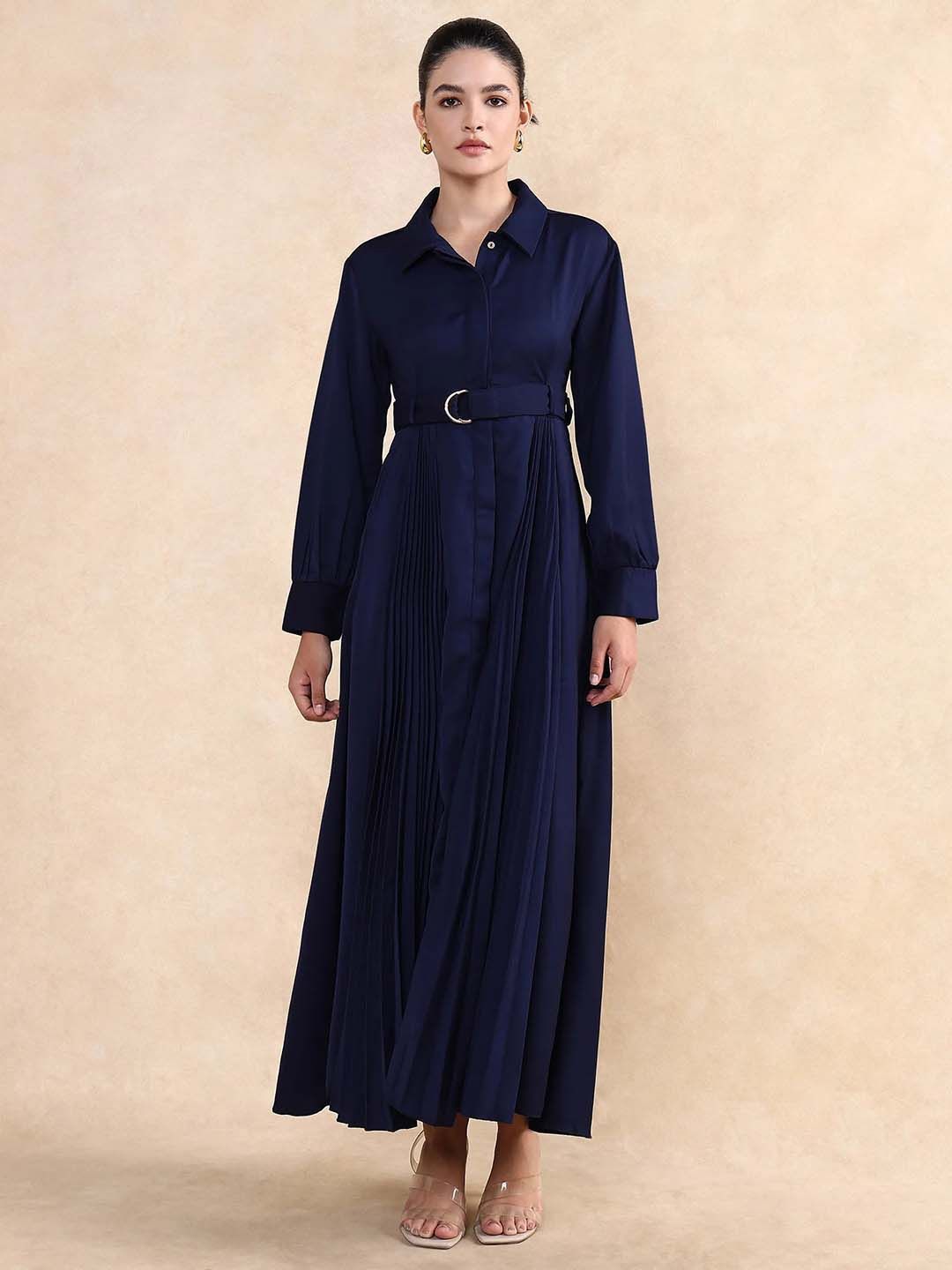 RAREISM Women Shirt Collar Maxi Dress