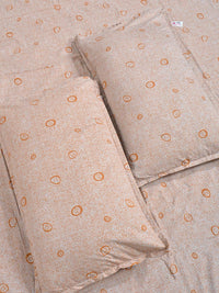 KLOTTHE Orange & White Geometric 300 TC Cadar Katil King dengan 2 Sarung Bantal