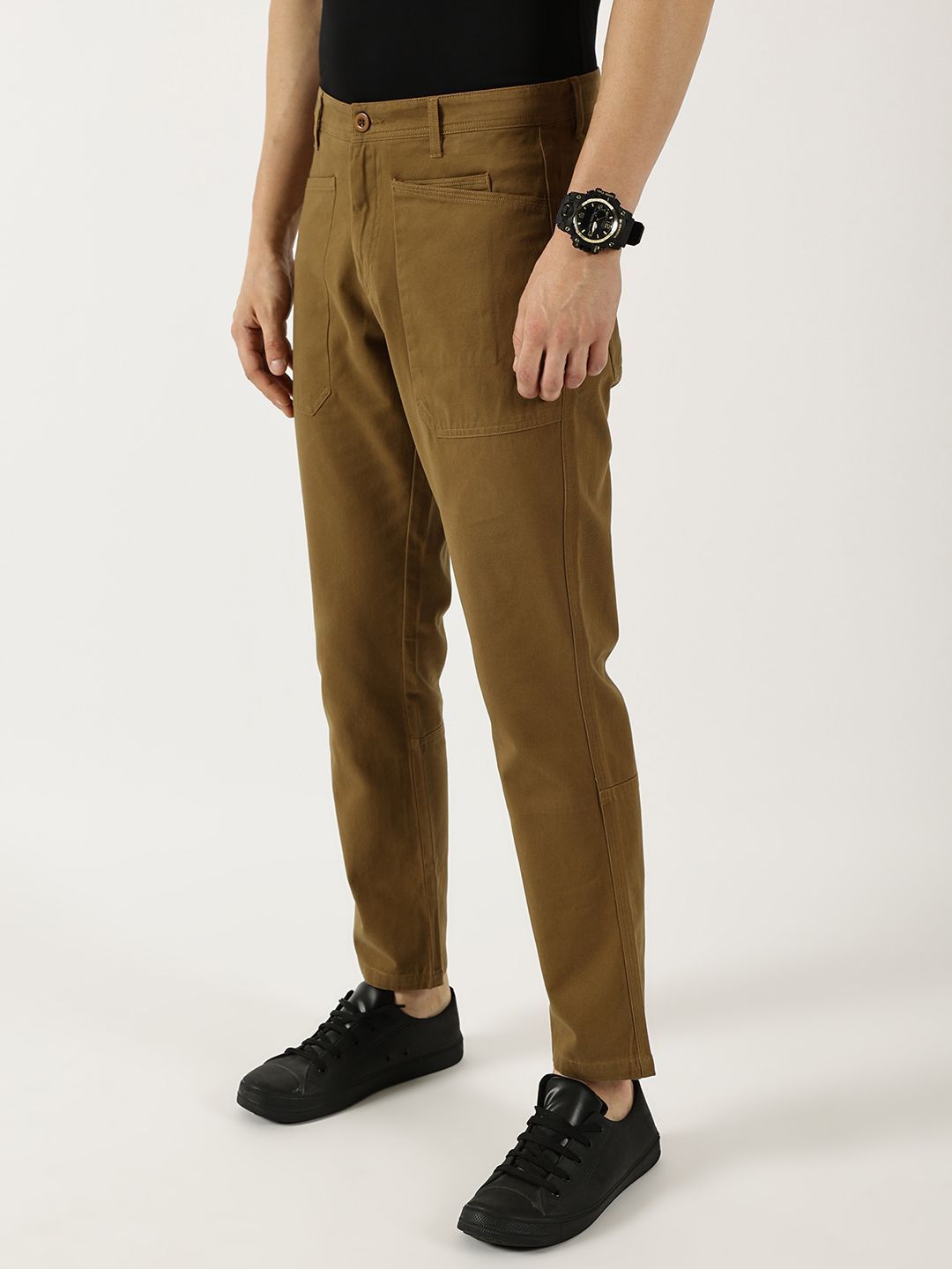 Thomas Scott Men Smart Straight Fit Mid-Rise Trousers
