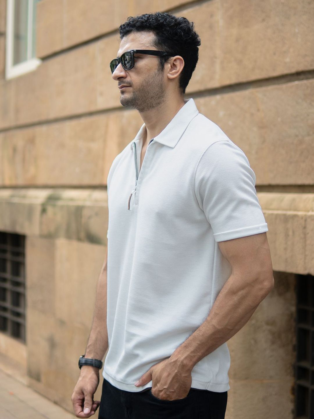 Powerlook SS25 Knitted Polo Collar Pure Cotton T-Shirt