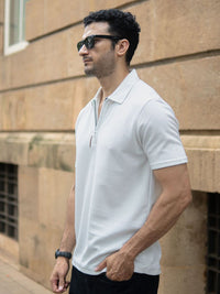 Powerlook SS25 Knitted Polo Collar Pure Cotton T-Shirt