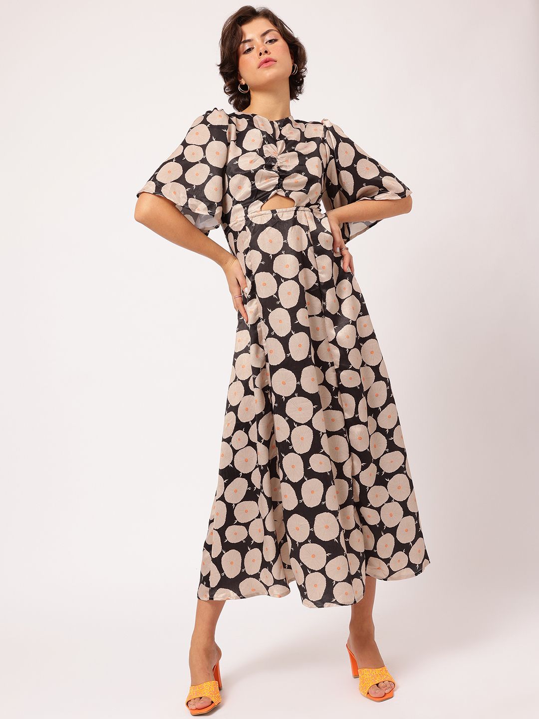 DressBerry Muted Luxury Floral Fancy Breezy Vibes Dress