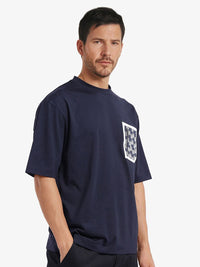 RARE RABBIT Men Solid Round Neck Cotton Oversized T-shirt