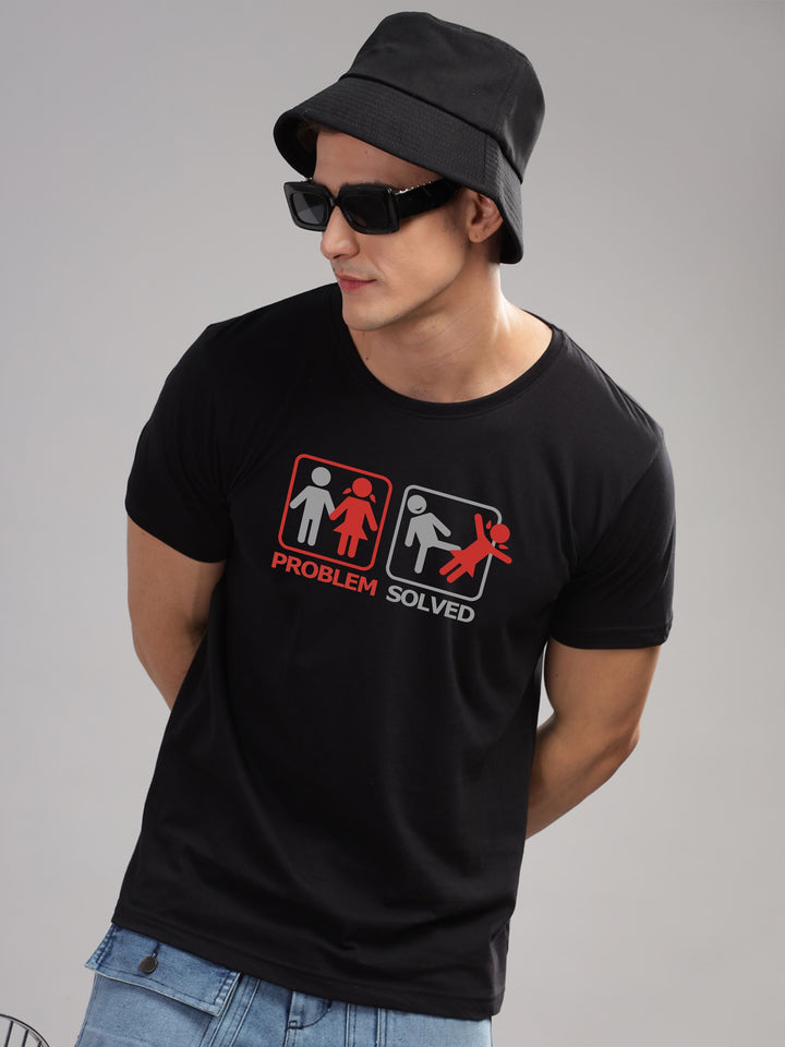 ADRO Men Graphic Printed Round Neck Cotton T-shirt