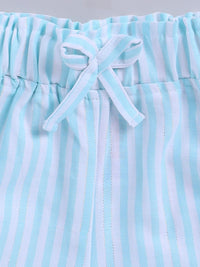 Moms Love Infant Girls Cotton Striped Top with Shorts