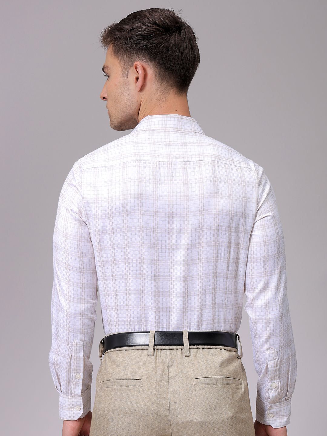 The Indian Garage Co. X Luxe Men Slim Fit Multi Stripes Opaque Striped Formal Shirt