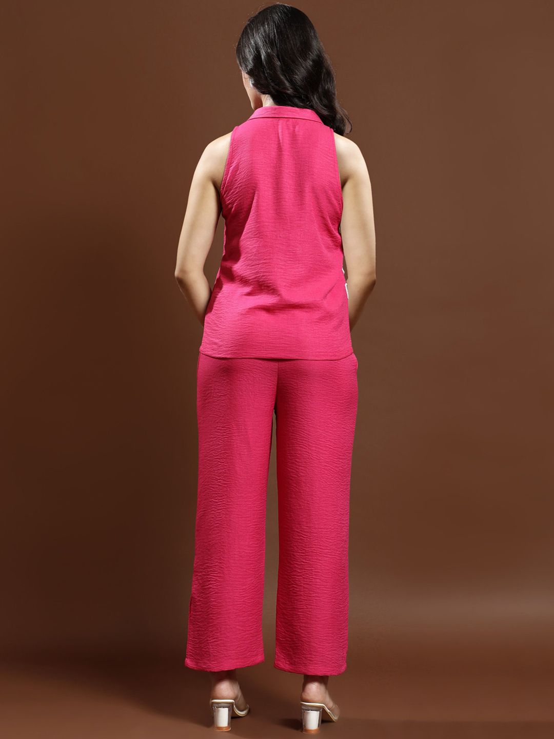 Athena Floral Patchwork Linen Shirt & Trousers