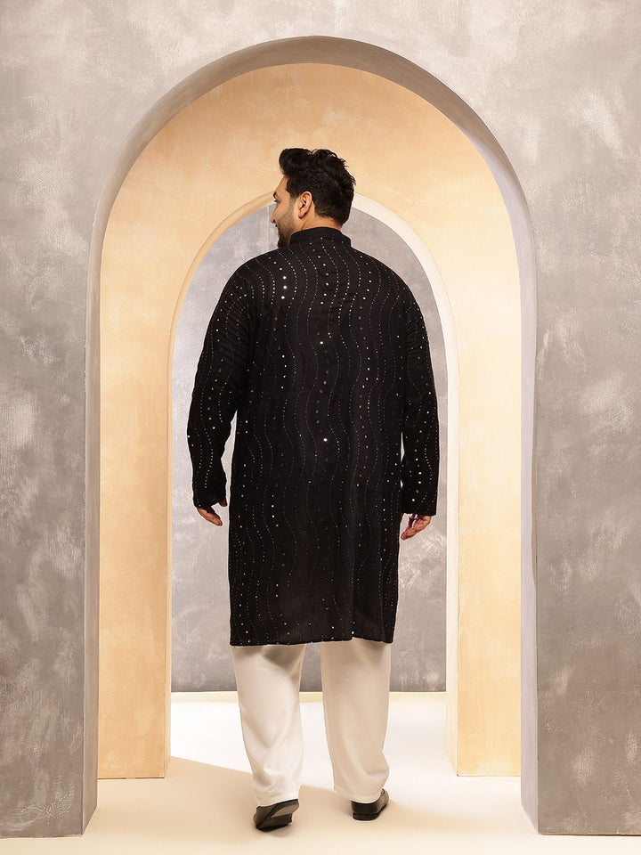 SOJANYA PLUS Lelaki Plus Size Sulam Kurta