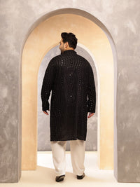 SOJANYA PLUS Lelaki Plus Size Sulam Kurta