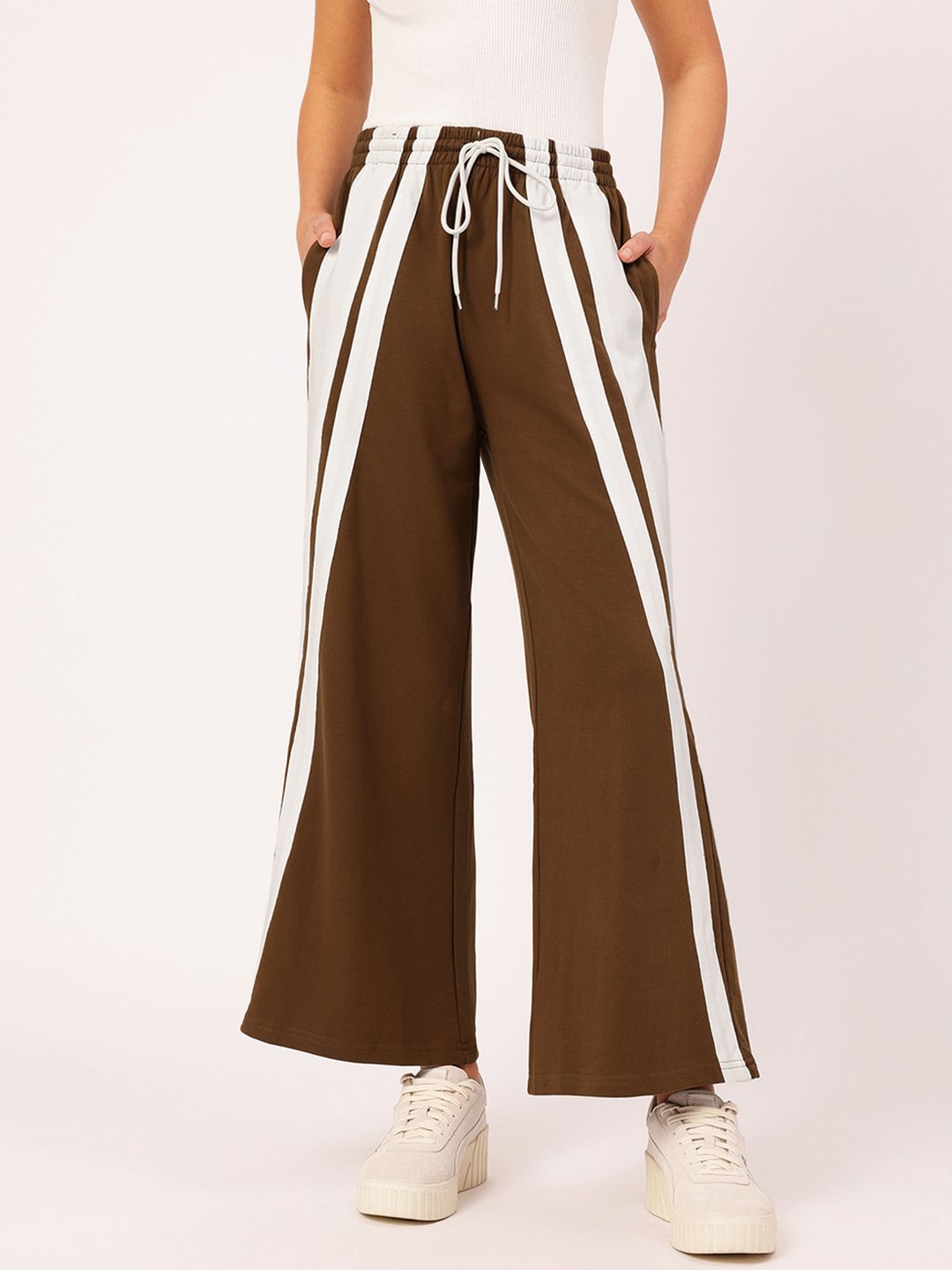 DressBerry Women Streetwear Chic Side Striped Track Pants