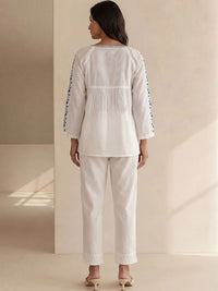 House of Chikankari Embroidered Ethnic Cotton Top
