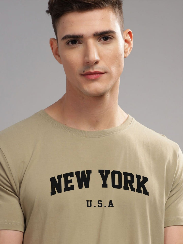 ADRO Men Typography Printed Applique T-shirt