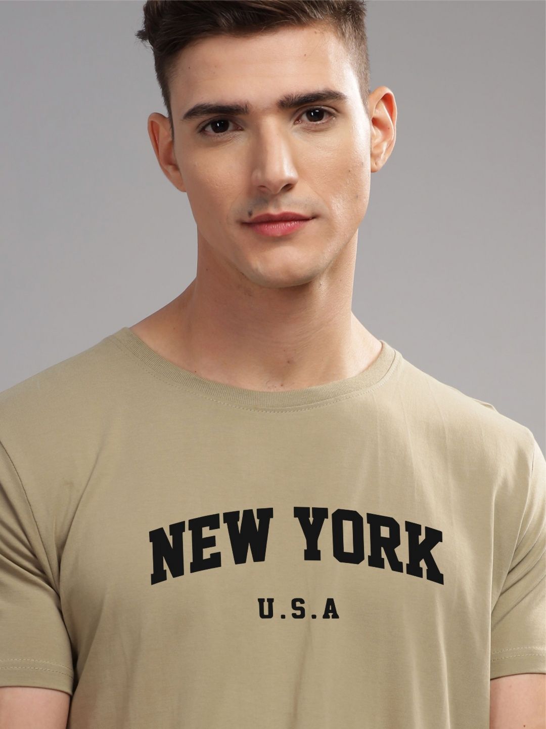 ADRO Men Typography Printed Applique T-shirt