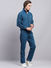 Monte Carlo Men Solid Mock Neck Full Sleeve Track Suit