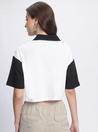 DressBerry Casual Constructs Striped Boxy Crop T-shirt