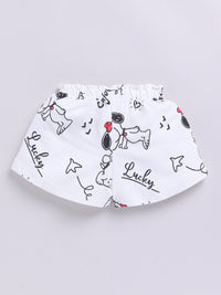 Happy Faces Kids Girls Snoopy Printed Pure Cotton Shorts